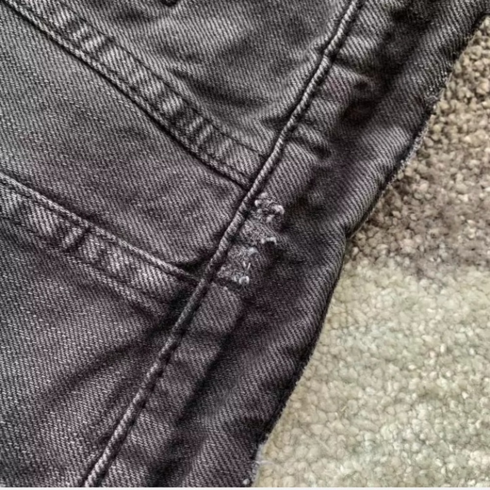 SOLD OUT Embroidered Distressed Oversized Denim Jacket - Picture 8 of 8